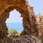 Fragment of ancient arch in National Park of Ashkelon, Israel