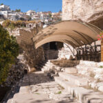 Jerusalem, Israel - December 19 2017: The ruin of Pool of Siloam, also known as Hezekiah's Tunnel