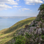 a view of the Sea of Galilee from Mount Arbel